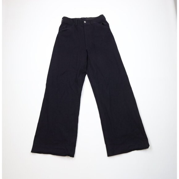Vtg 40s 50s US Navy Naval Mens 29x31 Wool Bell Bottoms Pants Cracker Jack USA